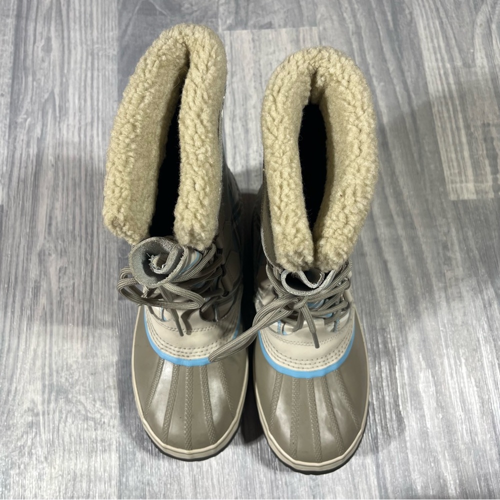 Sorel Grey, Biege, Light Blue and Black Fur-Lined Boots; 8 Women’s - Picture 11 of 12